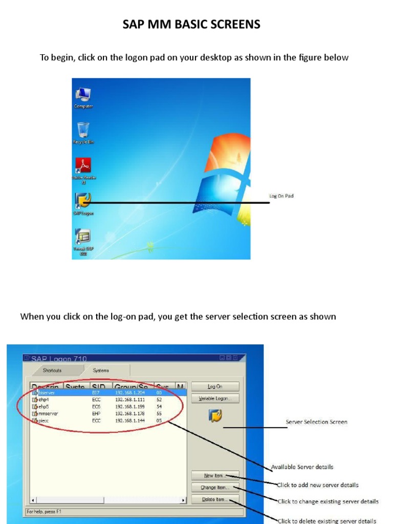 SAP MM Material Master Overview | PDF | Login | Window (Computing)