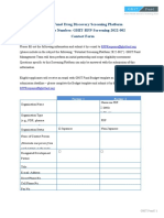 GHIT RFP Screening Platform 2022-002 Contact Form