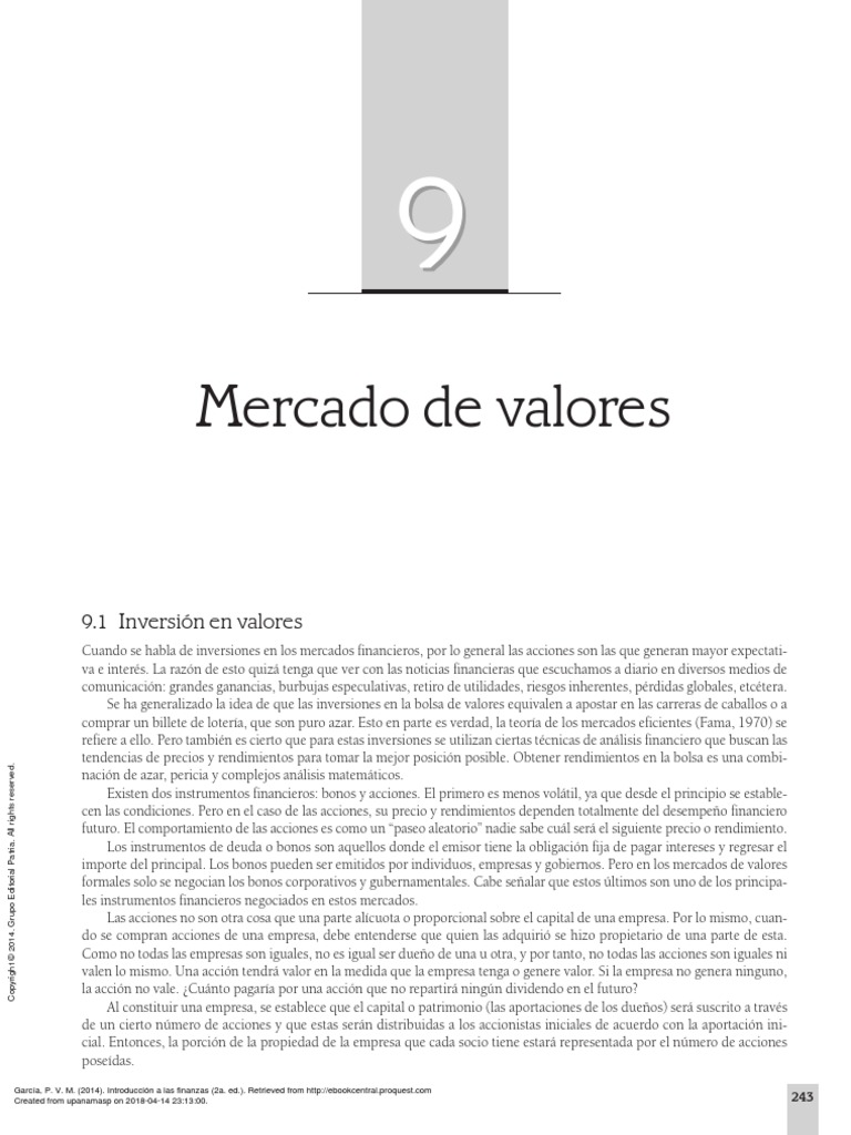 Mercado de Valores | PDF | Bolsa | Compartir (Finanzas)