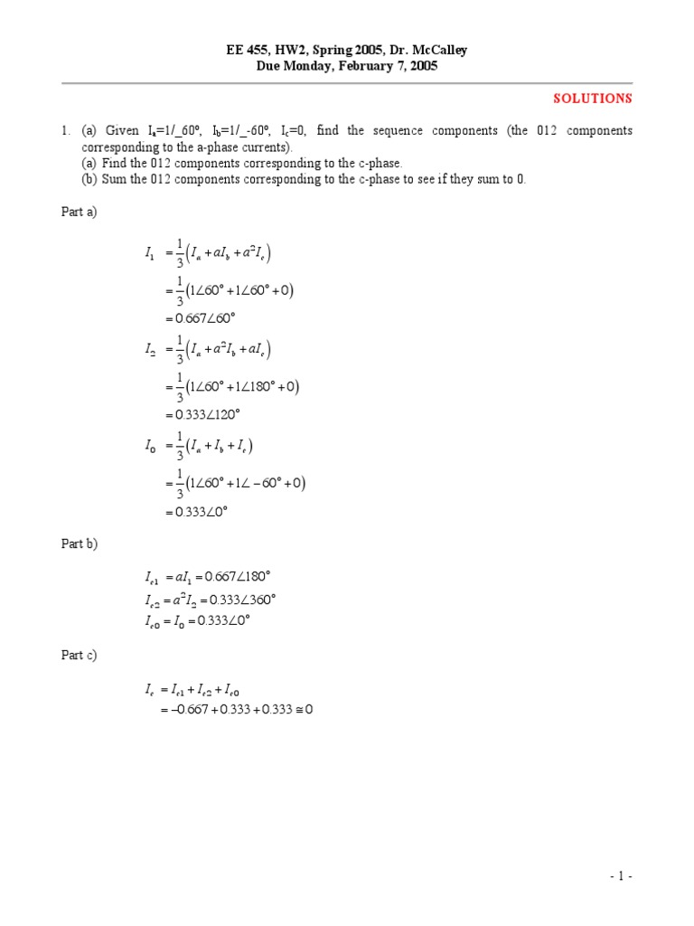 EE 455 Spring 2005 HW2 Solutions | PDF | Metrology | Quantity