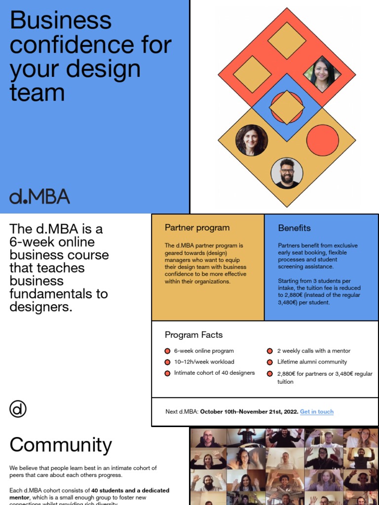 d.MBA+Brochure+-+Partner | PDF | Mentorship | Business Model