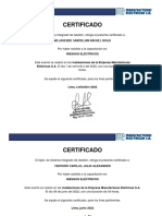 Certificado Riesgos Eléctrico - VILLAVERDE SANTILLAN RAFAEL HUGO