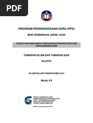 Waj3101 Tamadun Islam Amp Tamadun Asia Pdf
