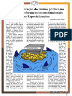 A Mercantilização Do Ensino Público No Brasil: As Cobranças Inconstitucionais Nas Especializações