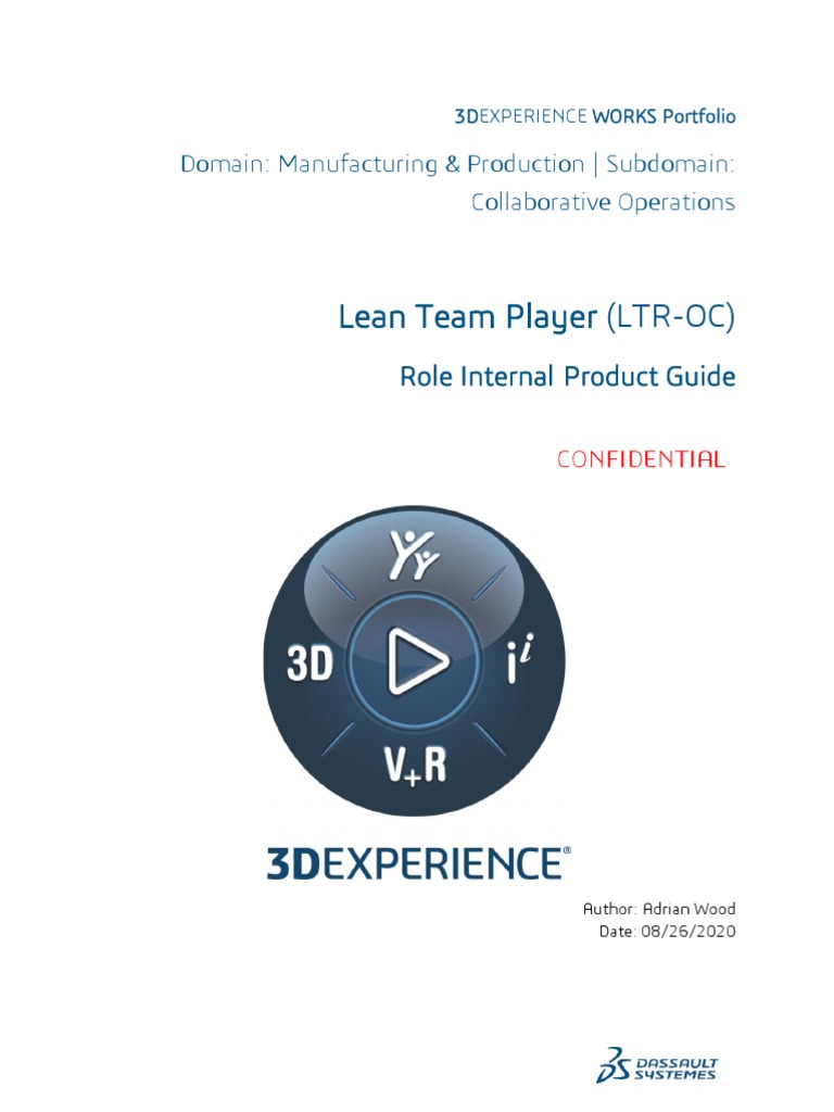 2020 3DX Role IPG LeanTeamPlayer | PDF | Lean Manufacturing | Information