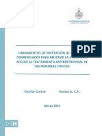 Lineamientos de Prestacion Servicios Diferenciados para Mejorar La Atención y Acceso Al Tratamiento Antirretroviral de Las Personas Con Vih