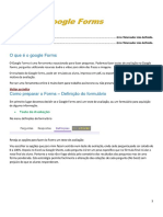 Tutorial Formulários - Google Forms