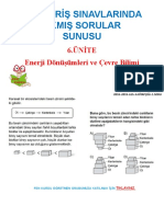 Sinif Fen Bilimleri 6. Unite Cikmis Sinav Sorulari Sunusu