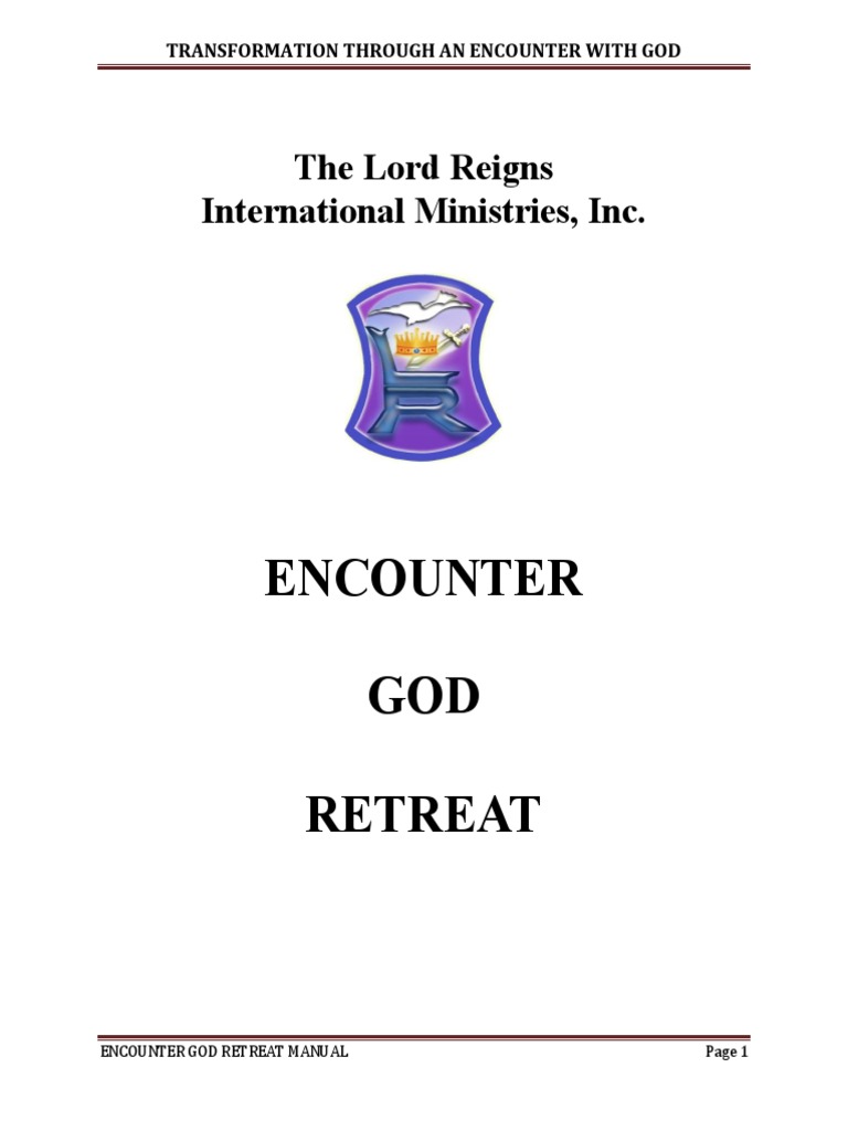 Encounter God Retreat Manual PDF Jesus Book Of Exodus