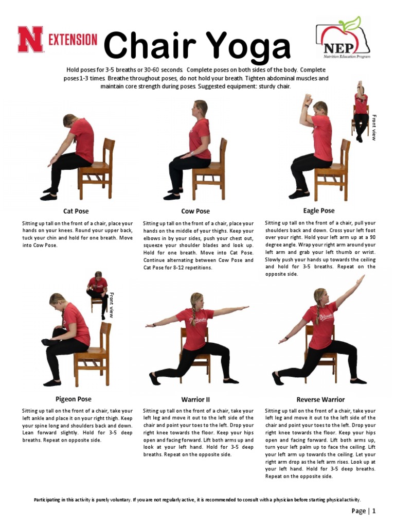 Chair Yoga Handout v2 | PDF | Breathing | Chair