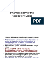 Pharmacology - Respiratory Drugs