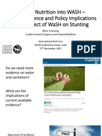 Putting Nutrition Into WASH - Current Evidence and Policy Implications For The Effect of WaSH On Stunting