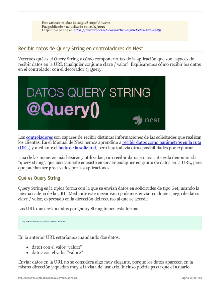 Query Strings | PDF | Protocolo de Transferencia de Hipertexto | Software