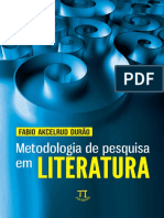 Metodologia de Pesquisa em Literatura (Teoria Literária) (Fabio Akcelrud Durão)