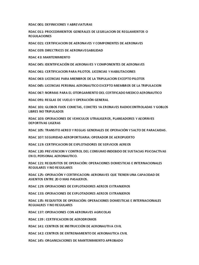 RDAC: Certificación de Explotadores Aéreos | PDF | Aeropuerto | Aeronave