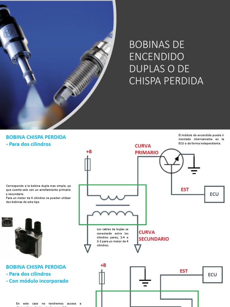 Bobinas de Encendido Duplas o de Chispa PDF Inductor Electrónica