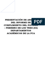 Presentación de Anexos Del Informe de Cumplimiento Del Poi 2022 - Febrero