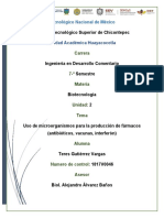 Actividad 5 Gutierrez Vargas Teresa Uso de Microorganismos para Crear Farmacos Septimo Semestre Unidad 1 PDF