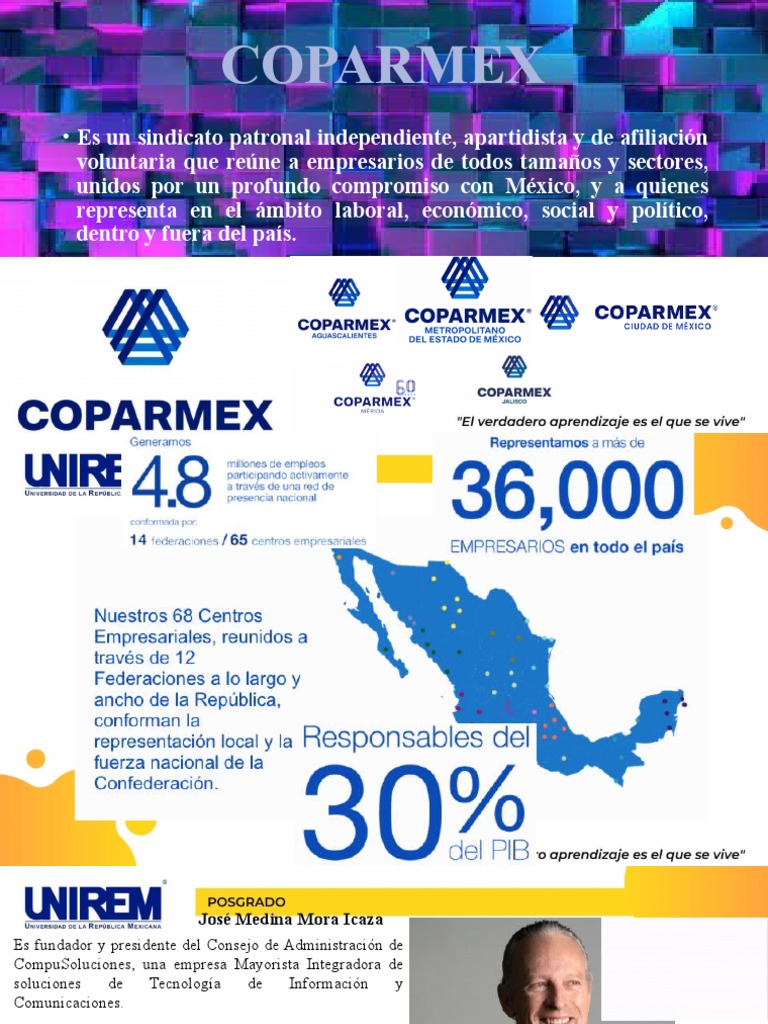 Historia y logros de Coparmex en México | PDF | México | Economias