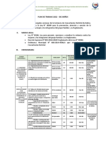 Plan de trabajo 2022 de la Instancia de Concertación frente a la Violencia hacia la Mujer y los Integrantes del Grupo Familiar del Distrito de Baños