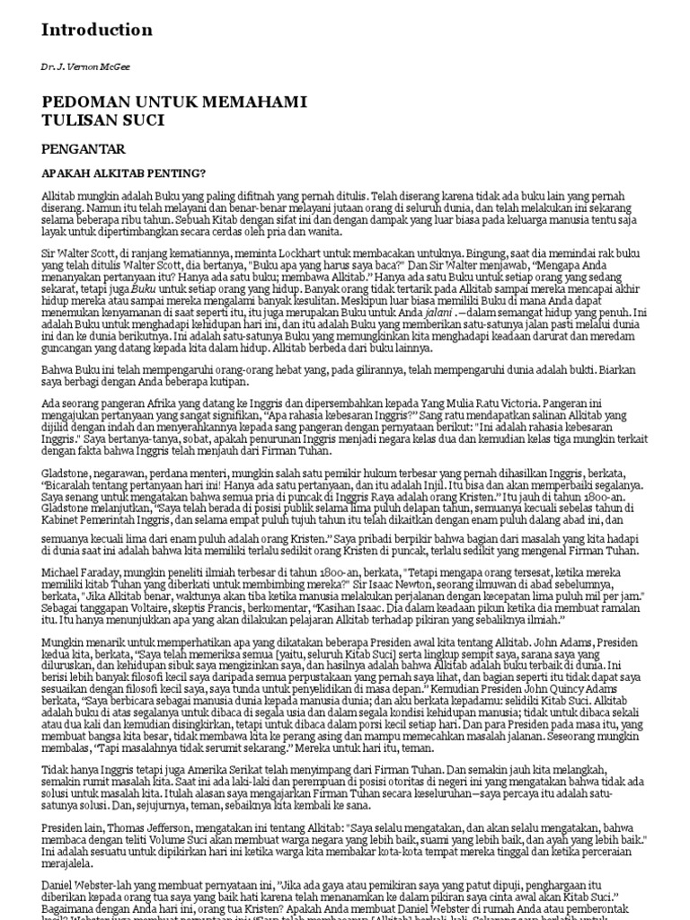 Pengantar Oleh Dr J Vernon Mcgee Pdf