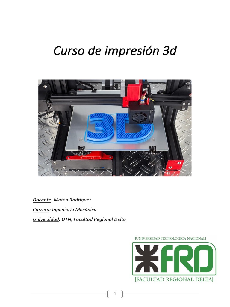 Curso Gratuito de Impresión 3D FDM | PDF | Impresión 3d | Impresora ...