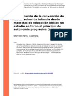Etchebehere, Gabriela (2009) - La Aplicacion de La Convencion de Los Derechos de Infancia Desde Maestras de Educacion Inicial Un Estudio e (..)
