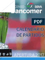 Calendario Ascenso MX Torneo Apertura 2017