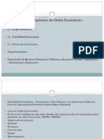 Posibilidades Preliminares de Orden Económico.