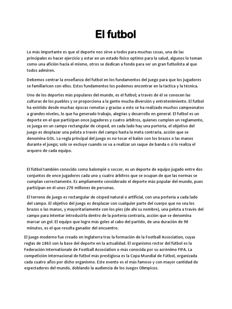 El Futbol Pdf Asociación De Futbol Códigos De Fútbol