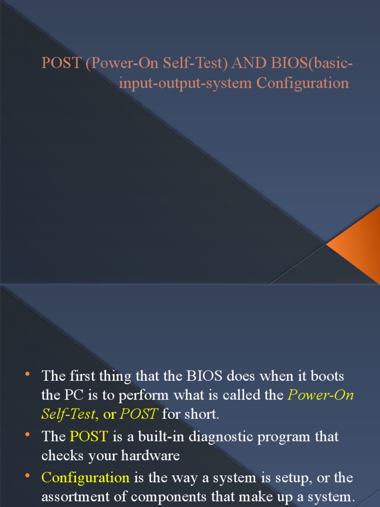 Understanding POST and BIOS Configuration | PDF | Finance & Money ...