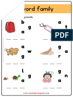 Ag Word Family Unscramble The Words Free Sheets