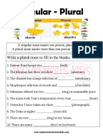 Singular and Plural Nouns FB Worksheet 7