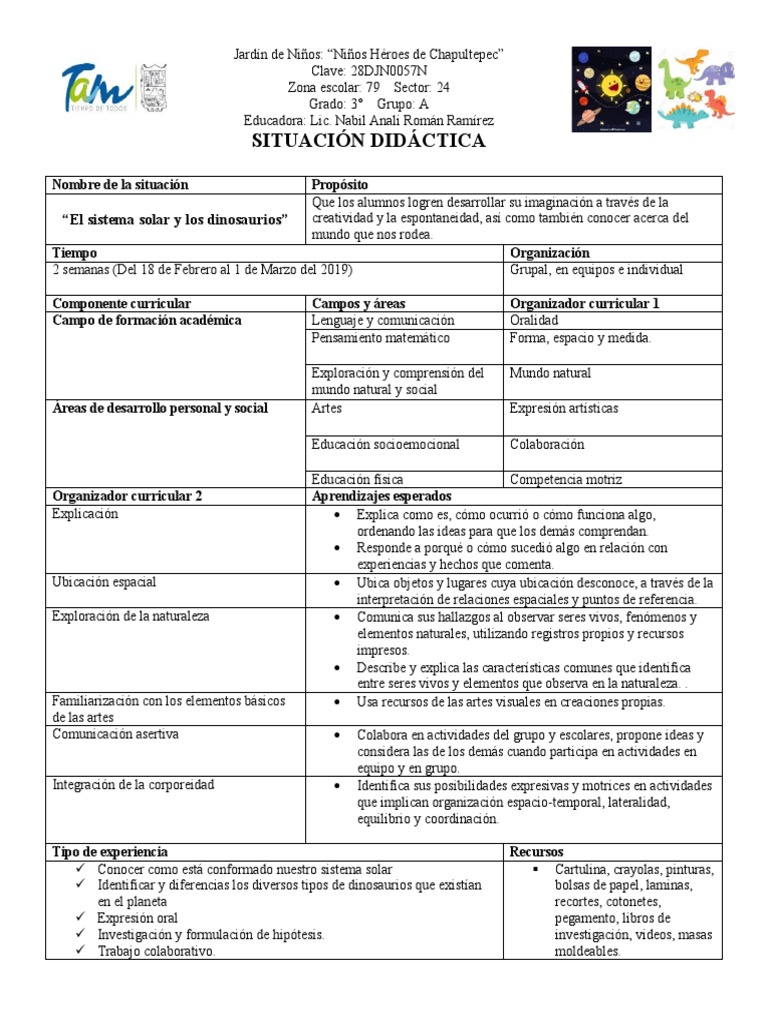 Actividades del Universo para Niños | PDF | Educación de la primera ...