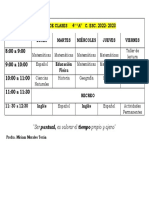 Horario de Clases 2022 - 2023