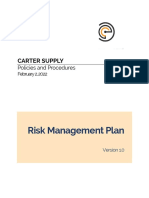 Risk Management Plan Sample