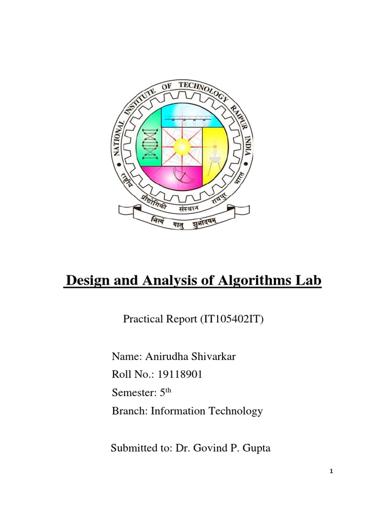 Design and Analysis of Algorithms Lab | PDF | Combinatorics | Computer ...