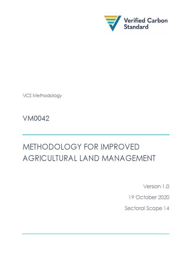 Verra VM0042: Agricultural Land Management | PDF | Fertilizer | Clean ...