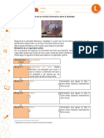 escritura de un texto informativo