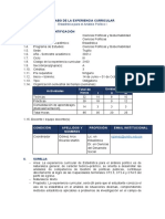 Sílabo Estadistica para El Analisis Politico I