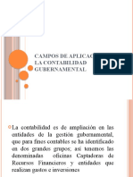 Campos de Aplicación de La Contabilidad Gubernamental