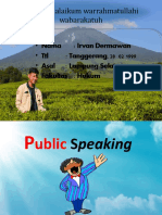 Profil dan Teknik Dasar Public Speaking