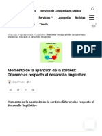 Momento de La Aparición de La Sordera - Diferencias Respecto Al Desarrollo Lingüístico - Oír Pensar Hablar