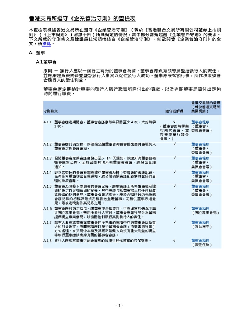 HKEX Compliance Checklist C PDF