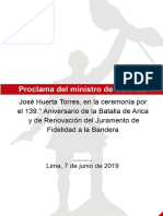 Proclama Ministro Defensa