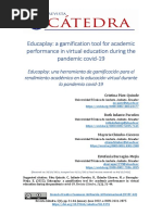 Educaplay: A Gamification Tool For Academic Performance in Virtual Education During The Pandemic Covid-19