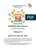 LPU Cavite International School Basic Calculus Course Module