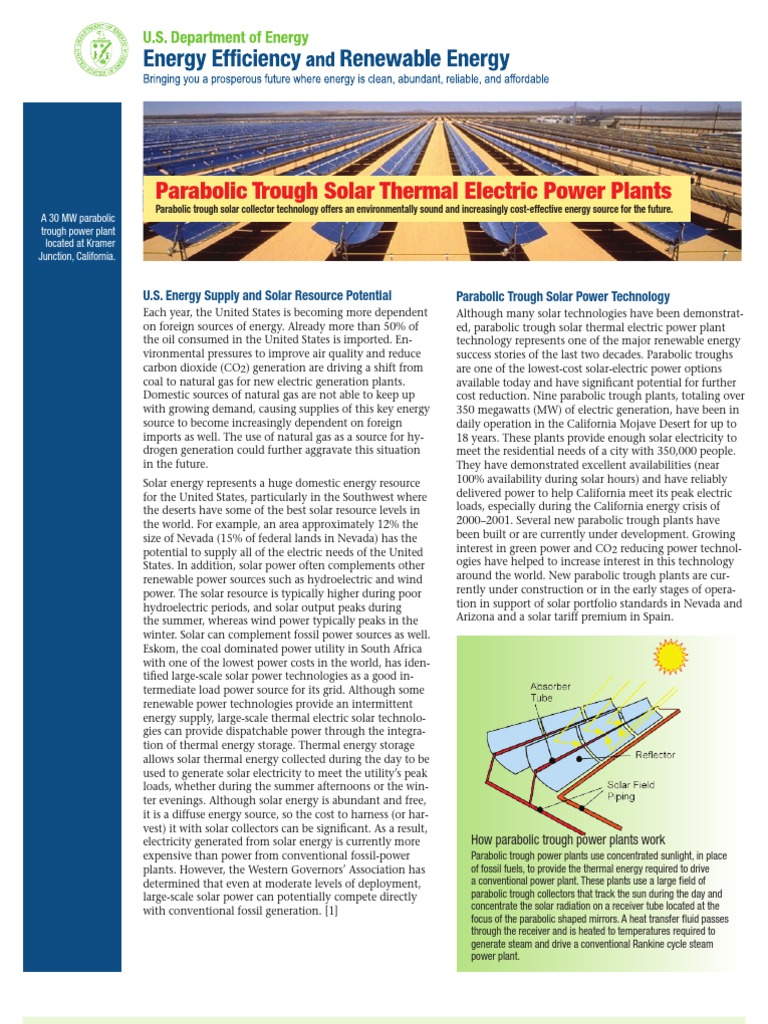 Solar Thermal Electric Power Plants