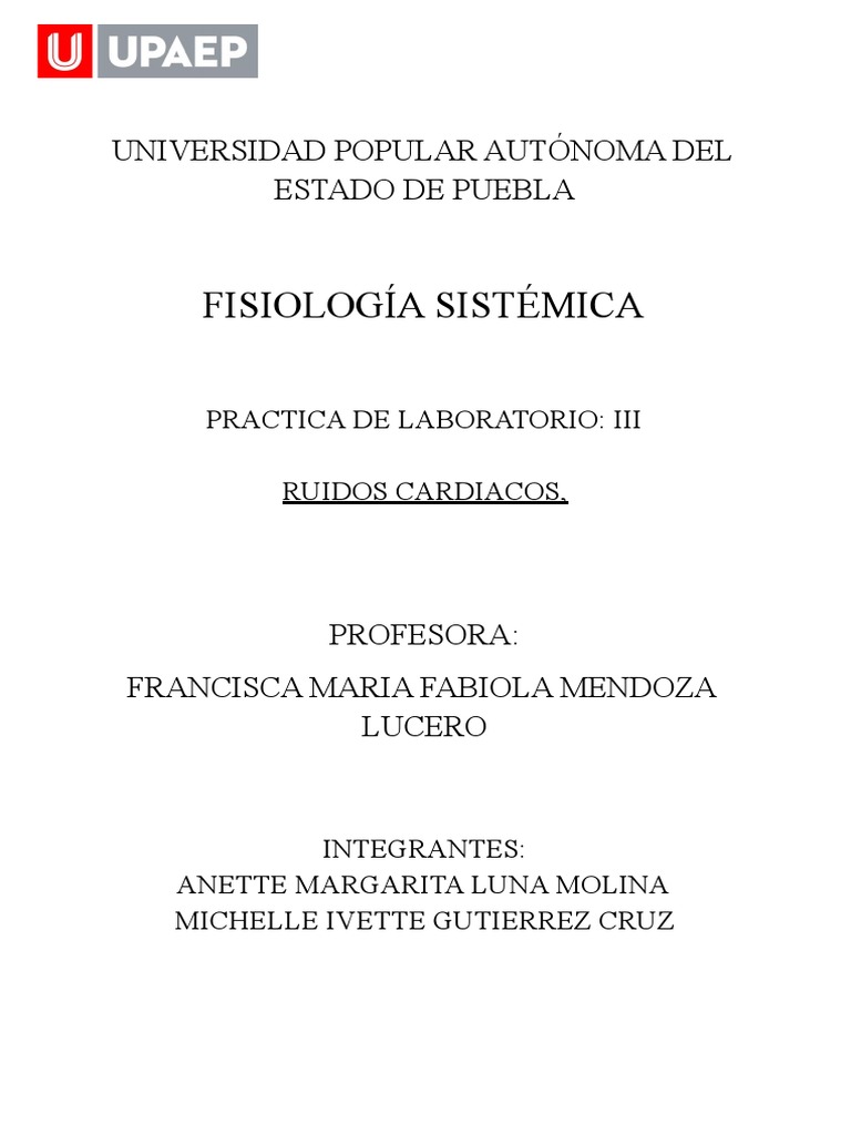 Sonidos Cardiacos Pdf Corazón Especialidades Medicas