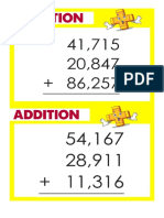 Grade 5 Addition Flashcards